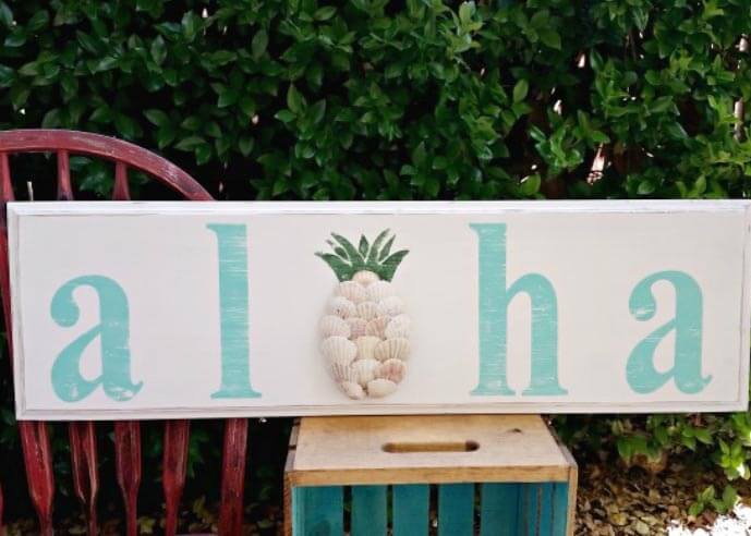 Aloha Wooden Sign Home Decoration