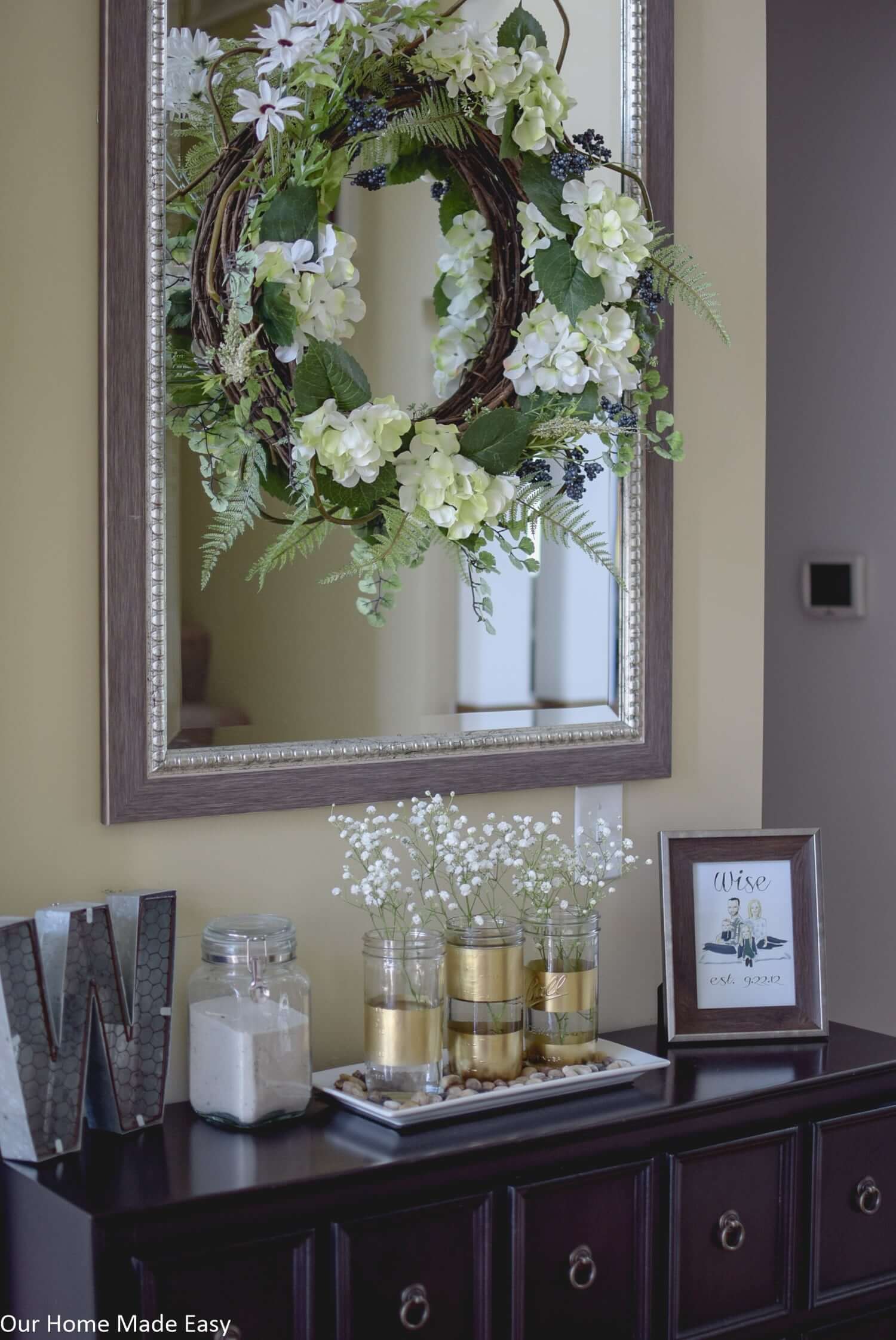 Metallic Gold Painted Glass Jars