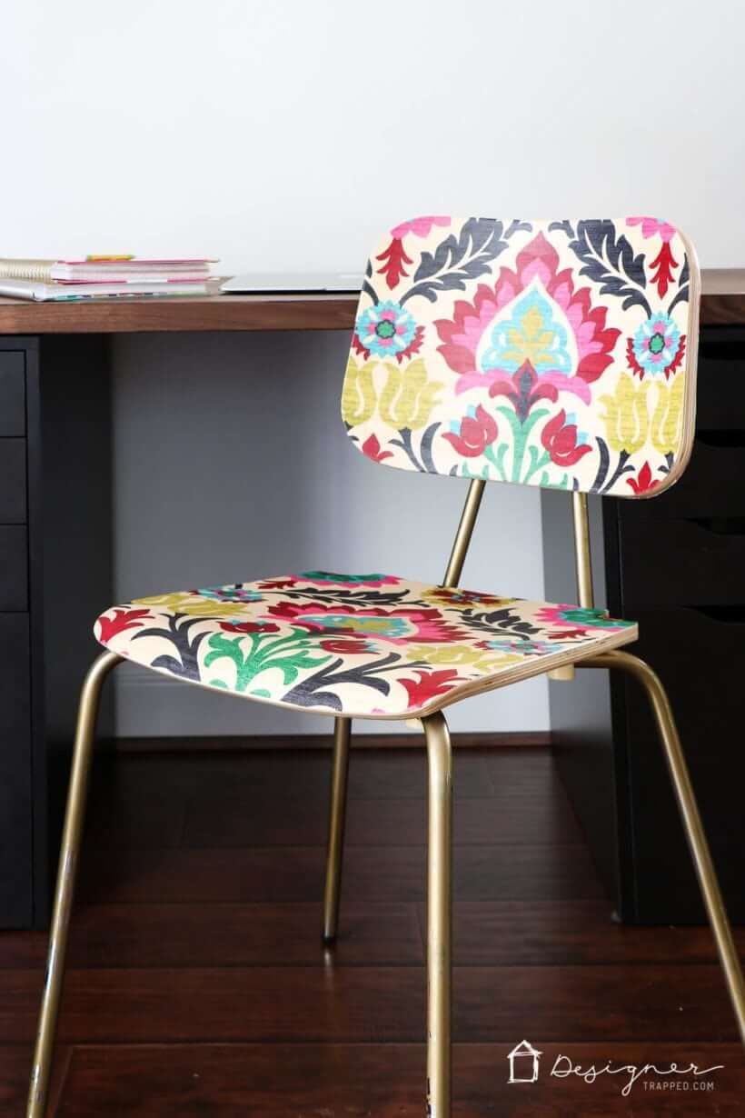 Muebles de diseño de tela tapizada Decoupage