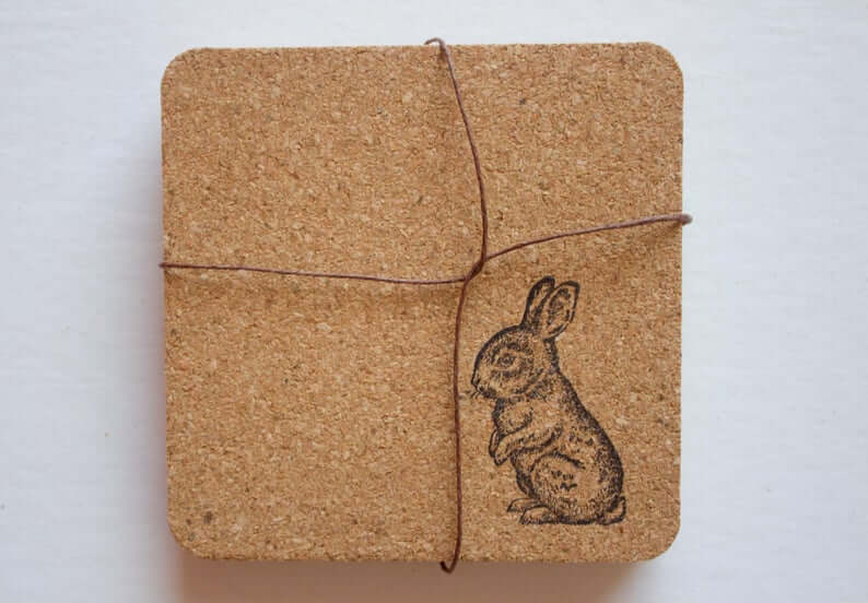 Cork and Bunny Stamp Waitin'to Hop