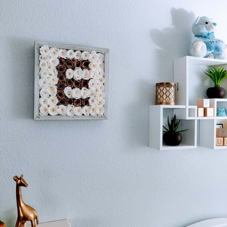 Flower Filled Initial Letter Wall Art