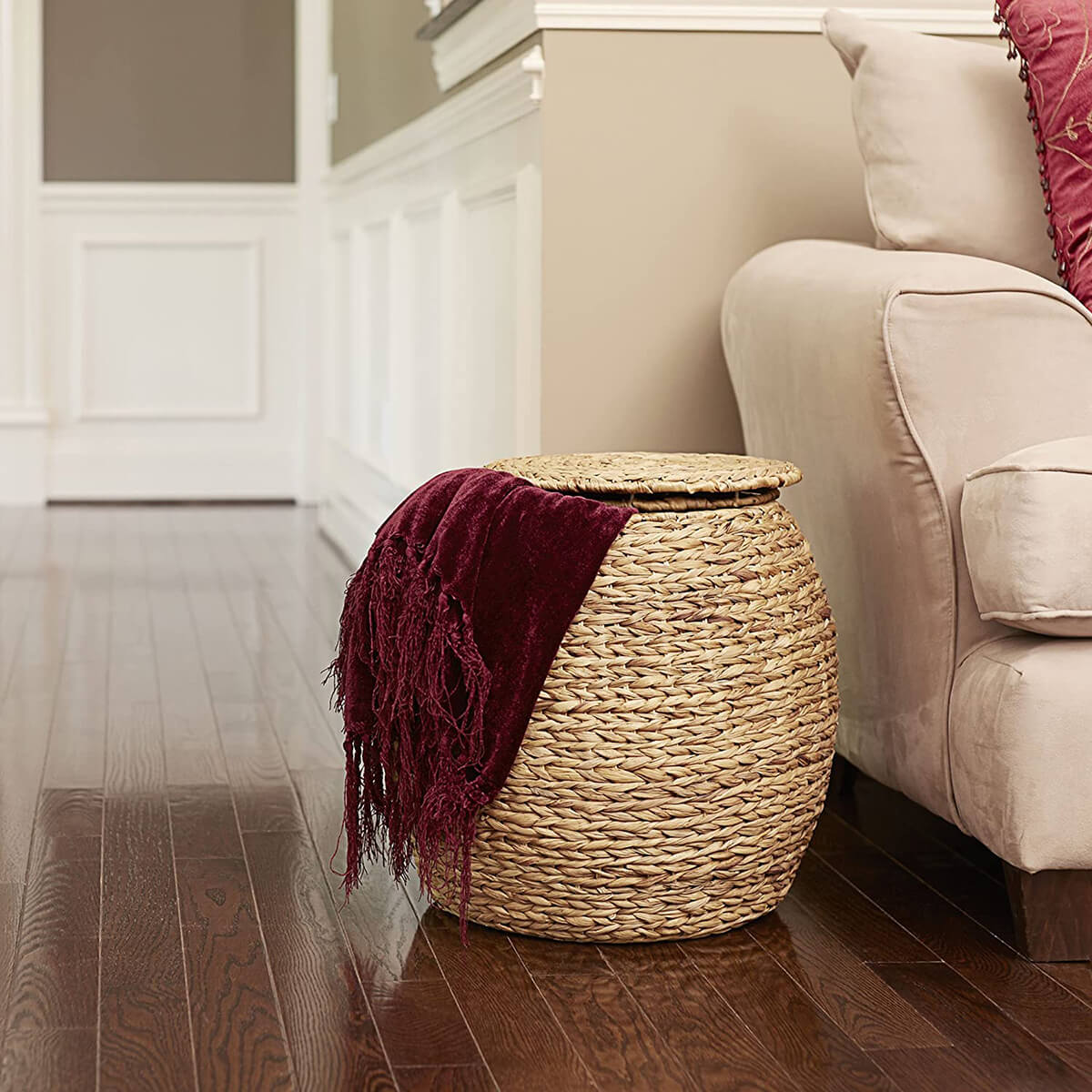 Household Essentials Barrel Storage Tub with Lid