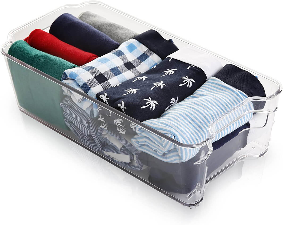 Stackable Plastic Organizer Storage Bins