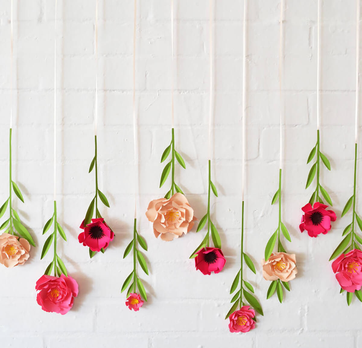 Upside Down and Out of this World Pink Petal Power Flower Garland
