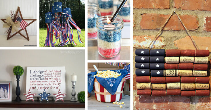 Featured image for 24 Gorgeous DIY Rustic 4th of July Decorations for a Modern American Farmhouse