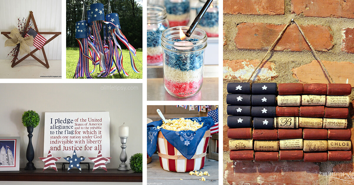 Featured image for “24 Gorgeous DIY Rustic 4th of July Decorations for a Modern American Farmhouse”