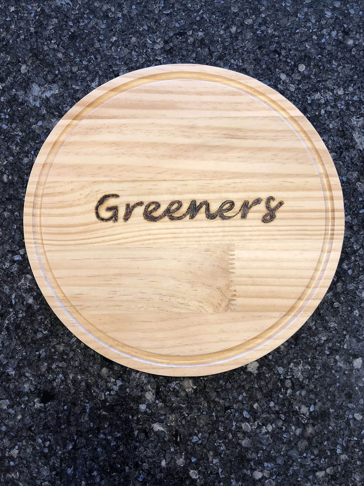 Round Cutting Board with Pyrography