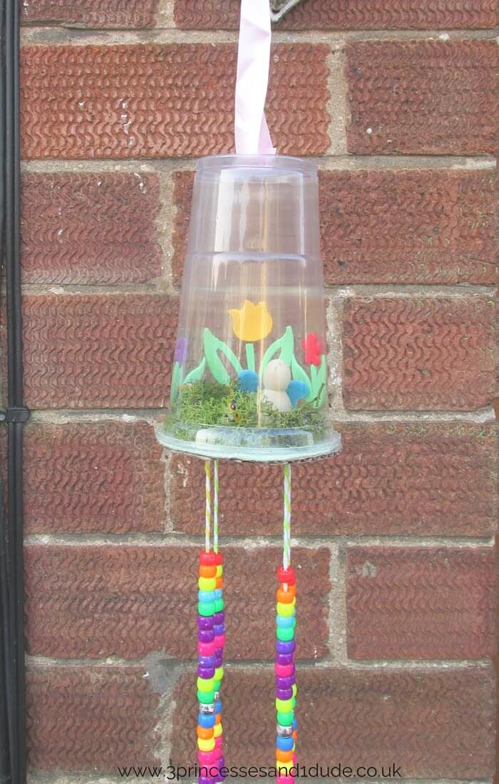 Fairy Garden in a Cup Repurposed Homemade Wind Chime