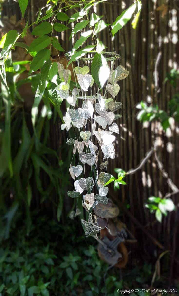 Spectacular Silver Bleeding Hearts Handmade Wind Chime