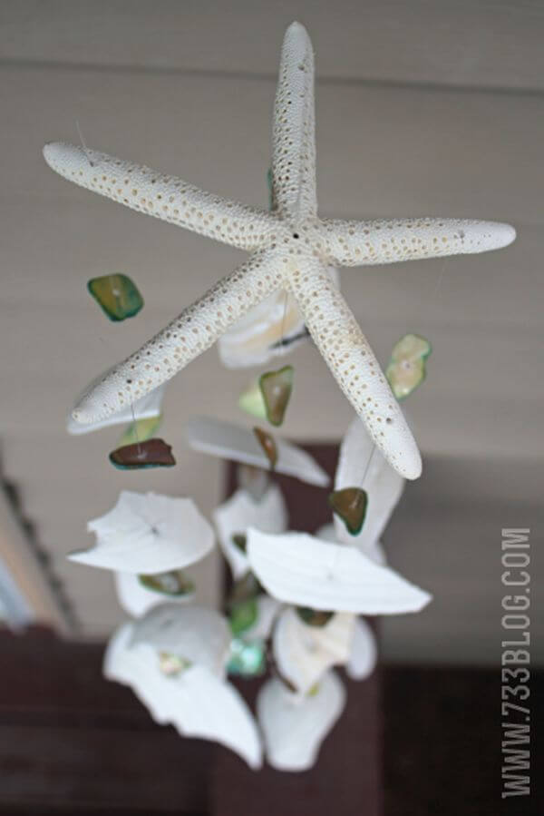 Star of the Show Shell and Rock Handmade Wind Chime