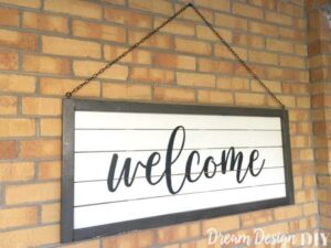 Oversized Shiplap Hanging Welcome Sign — Homebnc