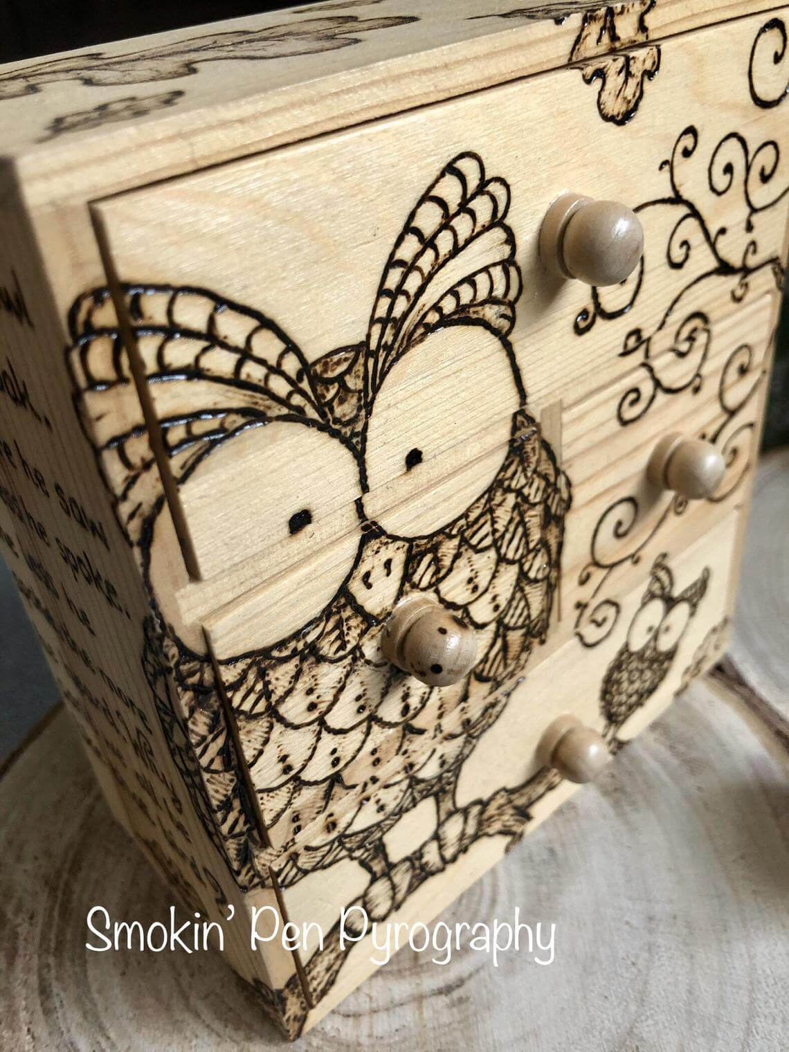 Mini Chest of Drawers with Owls