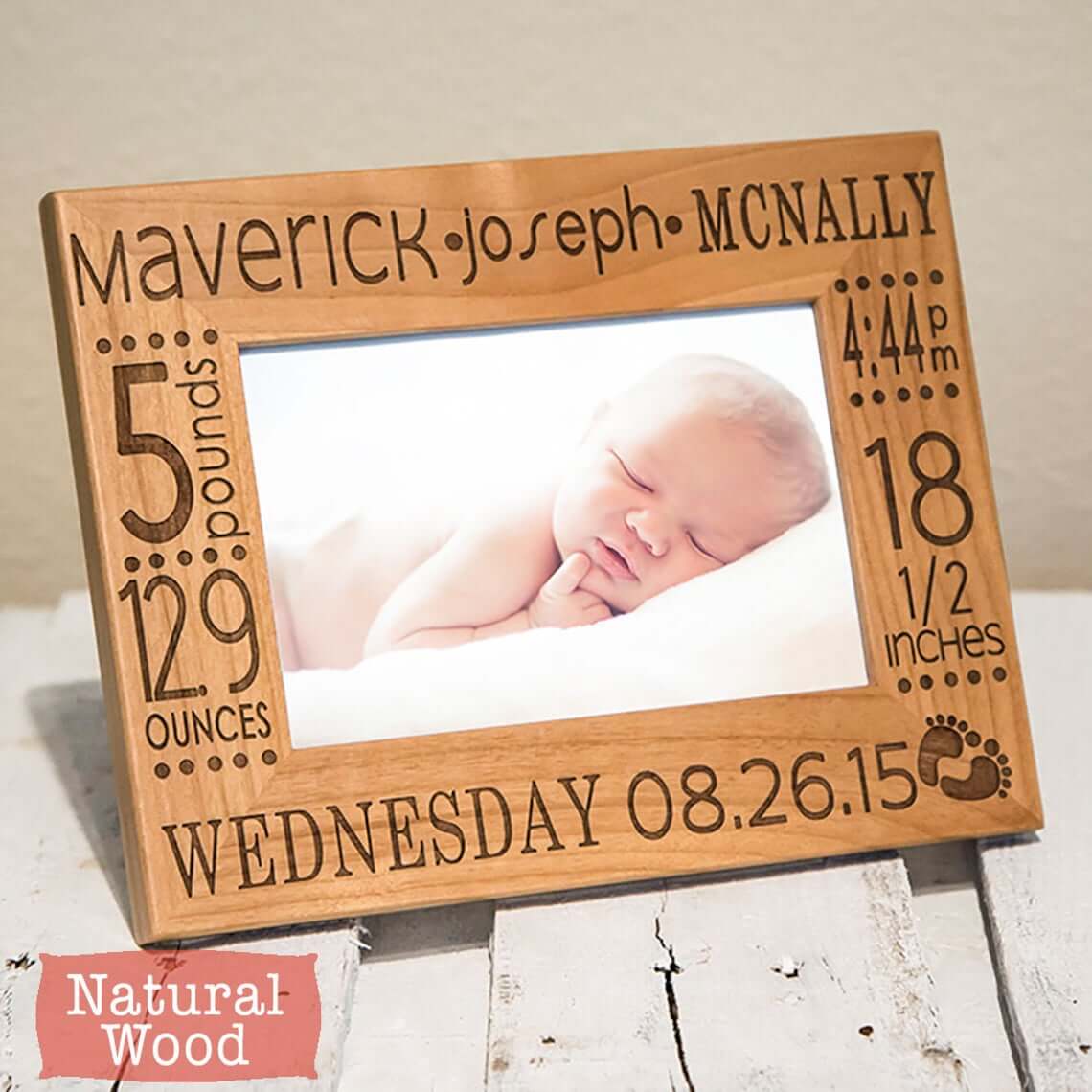Personalized Wooden Baby Picture Frame