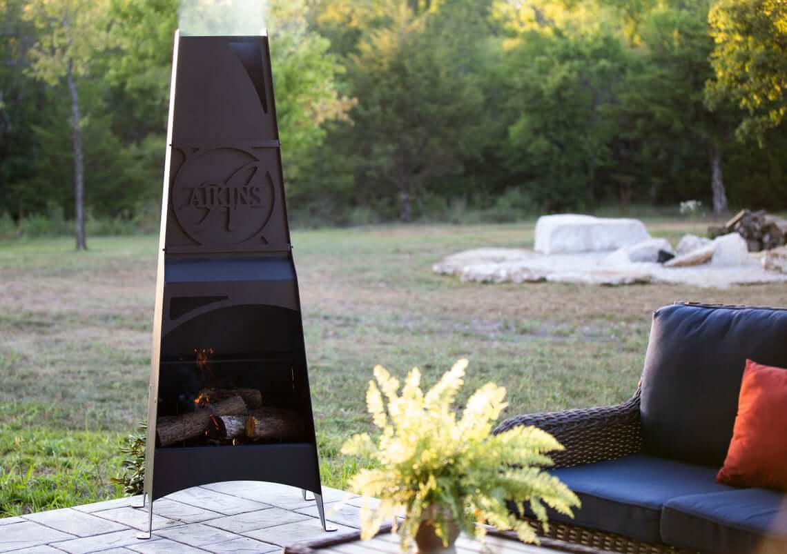 Personalized Chiminea Metal Fire Pit