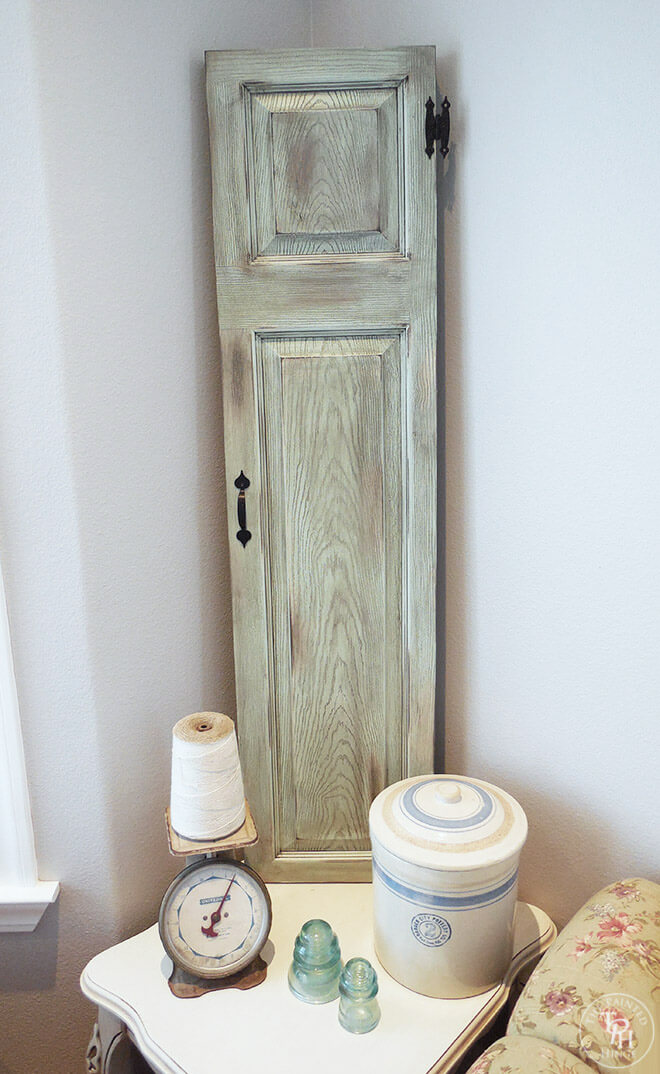 Upcycled Door into Faux Window Shutters