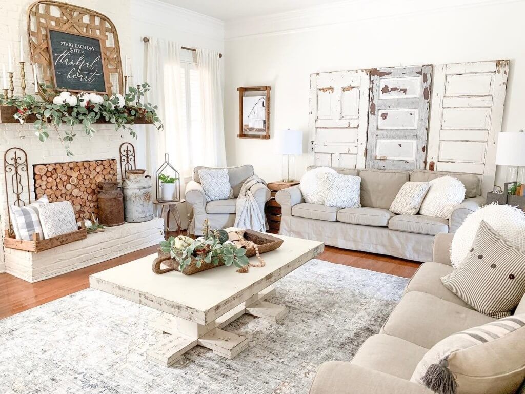 dark vintage living room