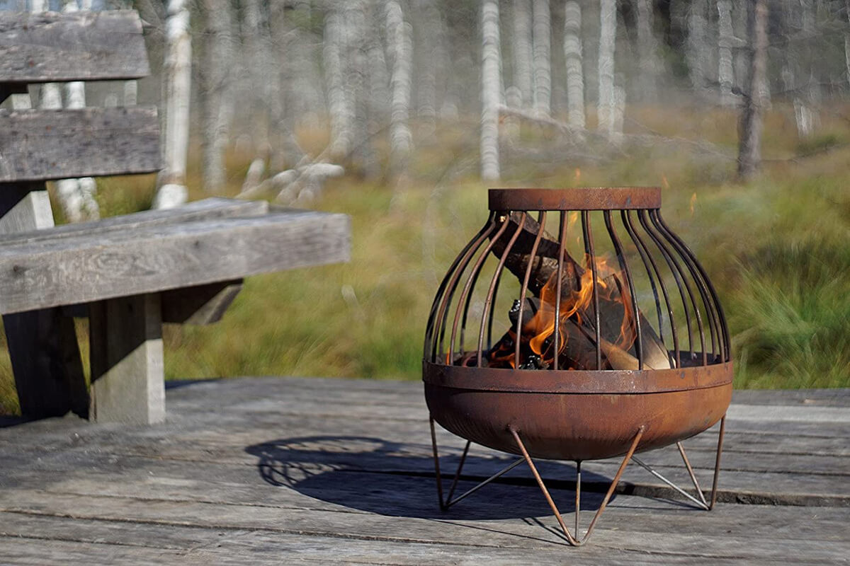 Solid Steel Sanded Fire Pit