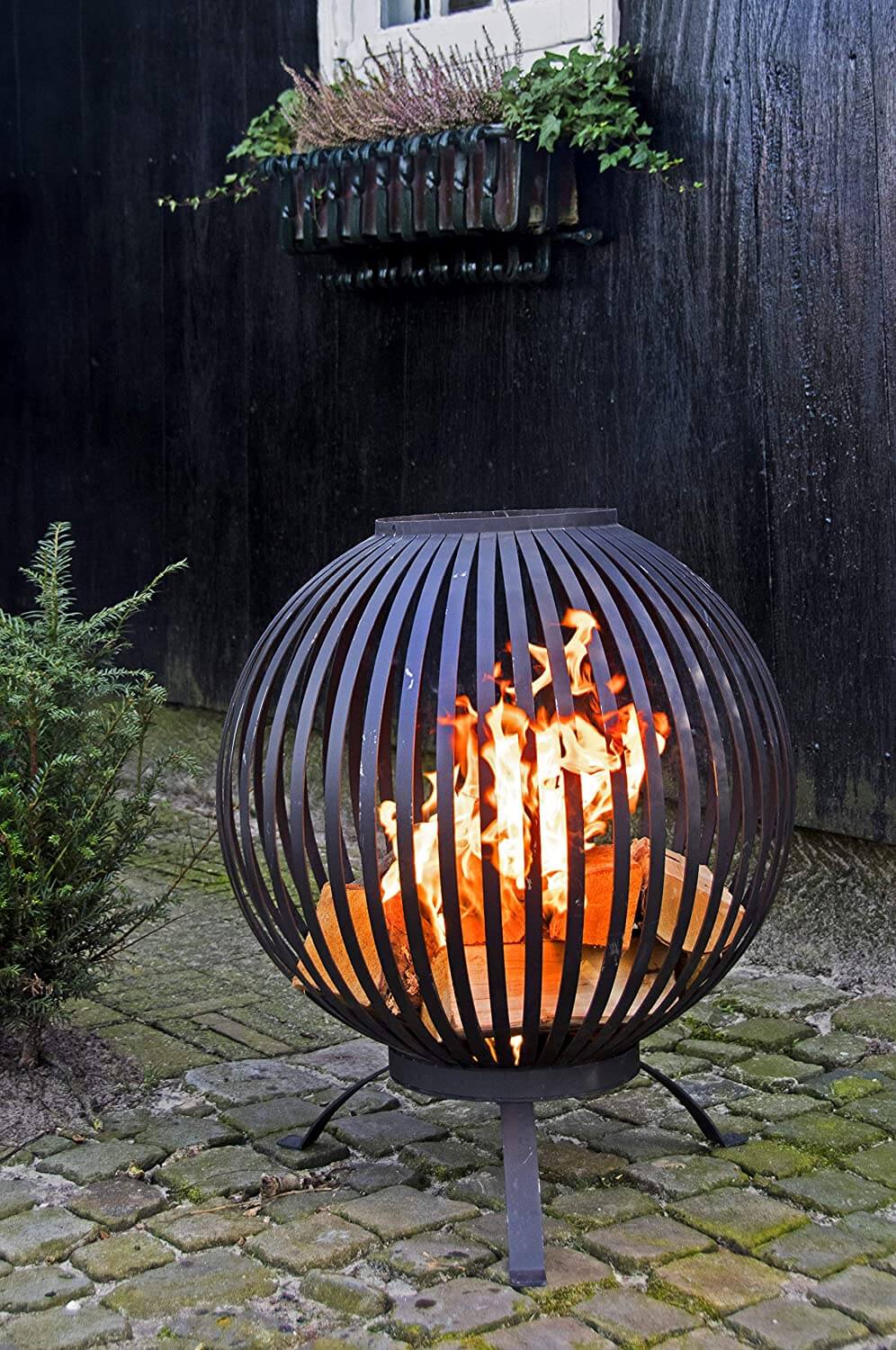 Attractive Black Metal Fire Pit Ball