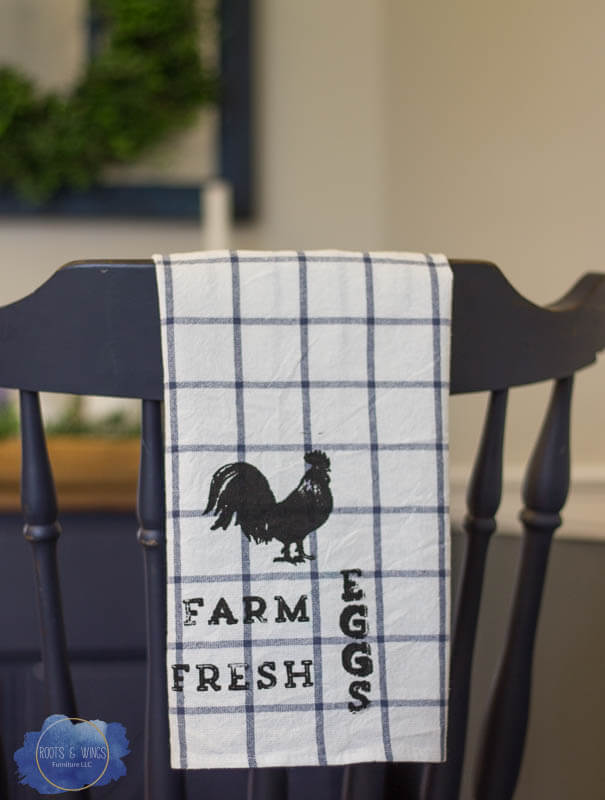 Farmhouse Style DIY Stenciled Kitchen Towels