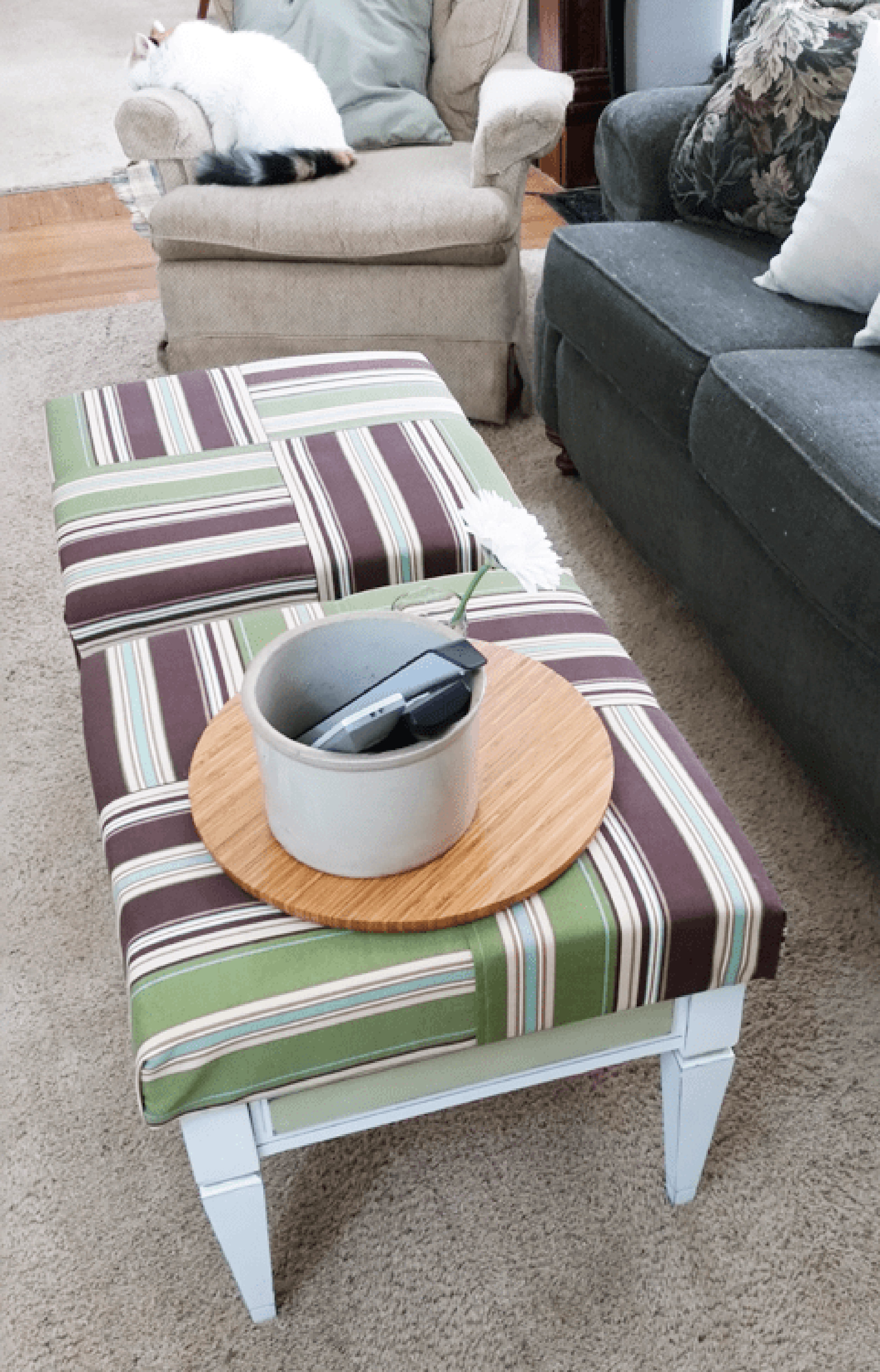 Ottoman Doubling as Coffee Table