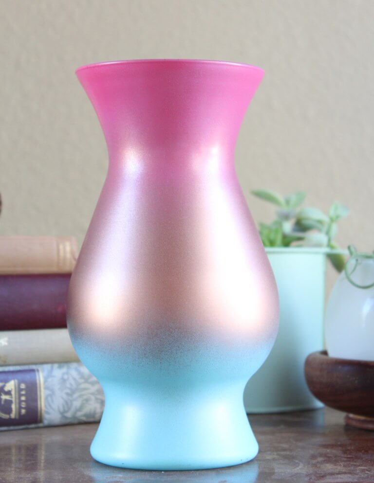 Painted Glass Ombre Vase Upcycle