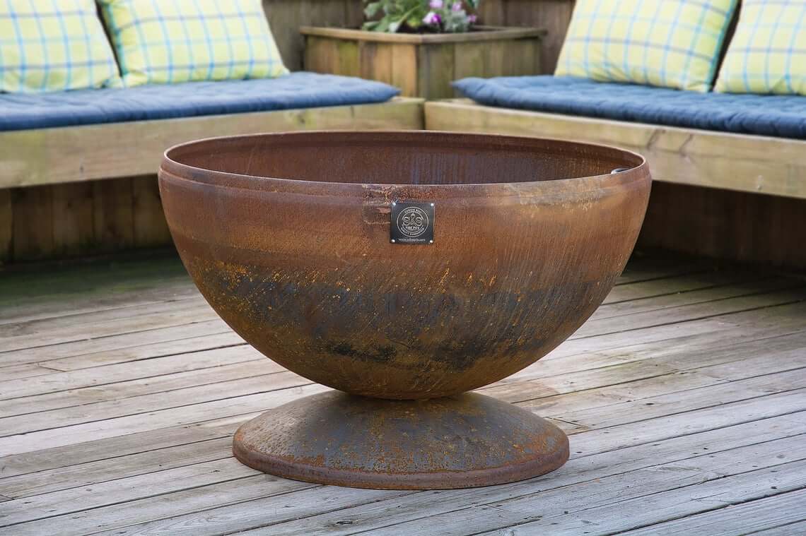 Handcrafted Metal Hemisphere Fire Pit