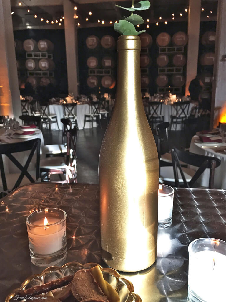 Gold Spray Painted Bottle DIY Project