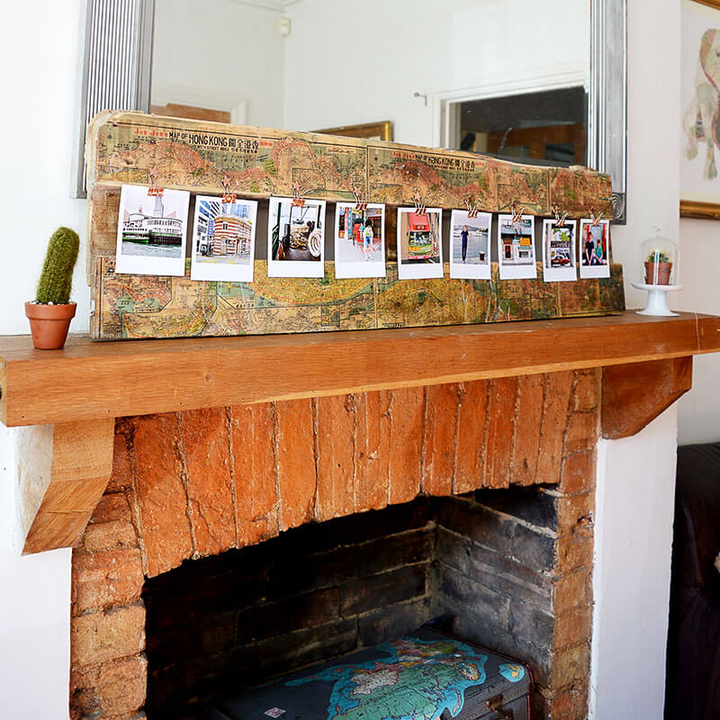 Mantle Piece Travel Collage Display Board