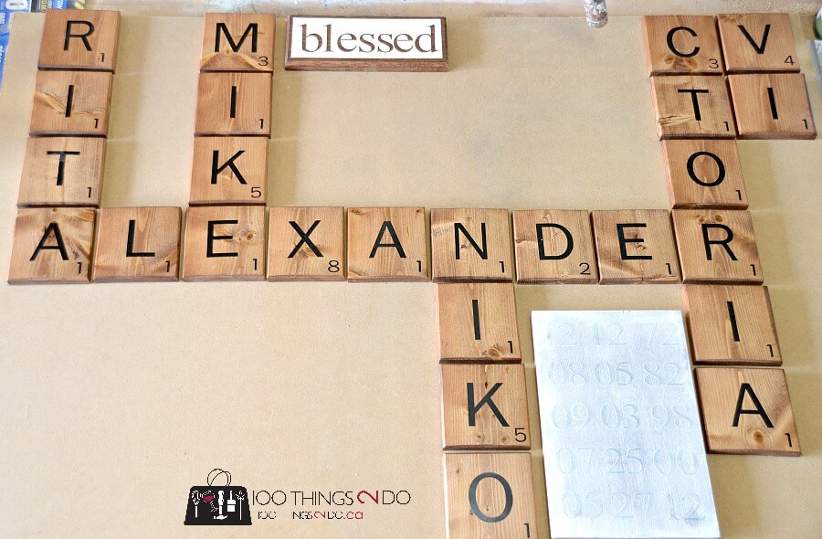 Family Names with Scrabble Word Plaques