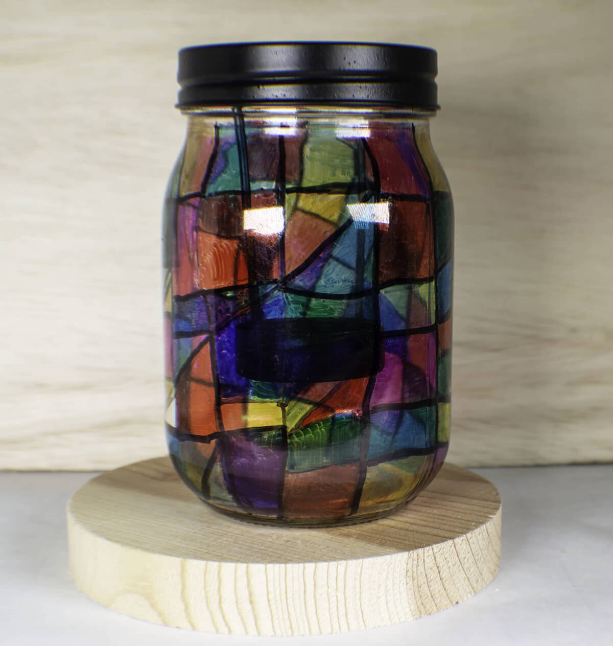 Glass Jar with Stained Glass DIY