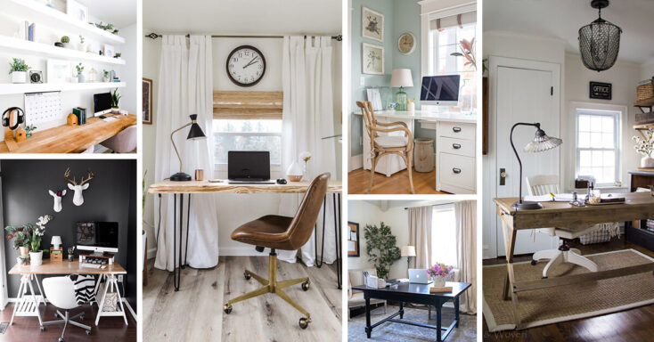 Featured image for 21 Fabulous and Functional Farmhouse Ideas for Your Home Office