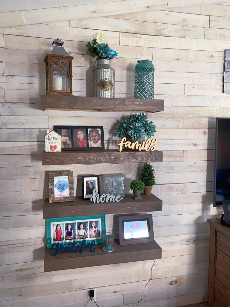45 Best Diy Floating Shelf Ideas And, Ideas For Decorating Floating Shelves In Living Room