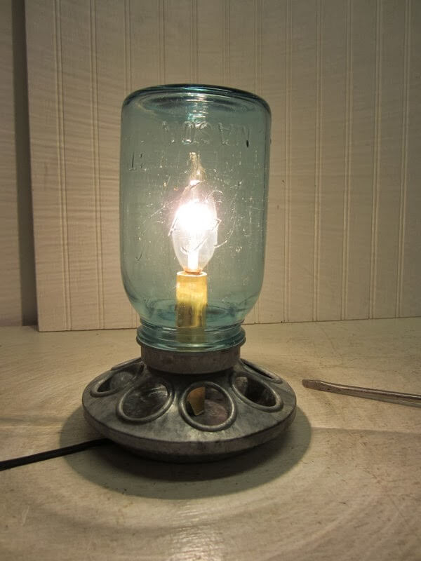 DIY Mason Jar Table Lamp