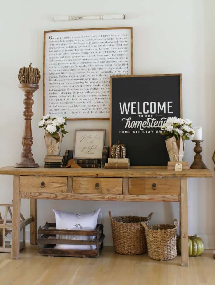 Rustic Farm Homestead Welcome Entryway