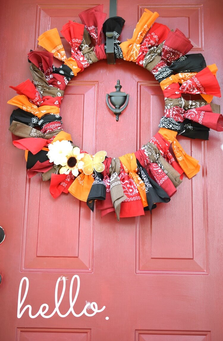 Bandana Wreath for Casual Fall Charm