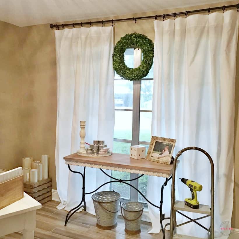 Low-Cost No-Sew Farmhouse Curtains