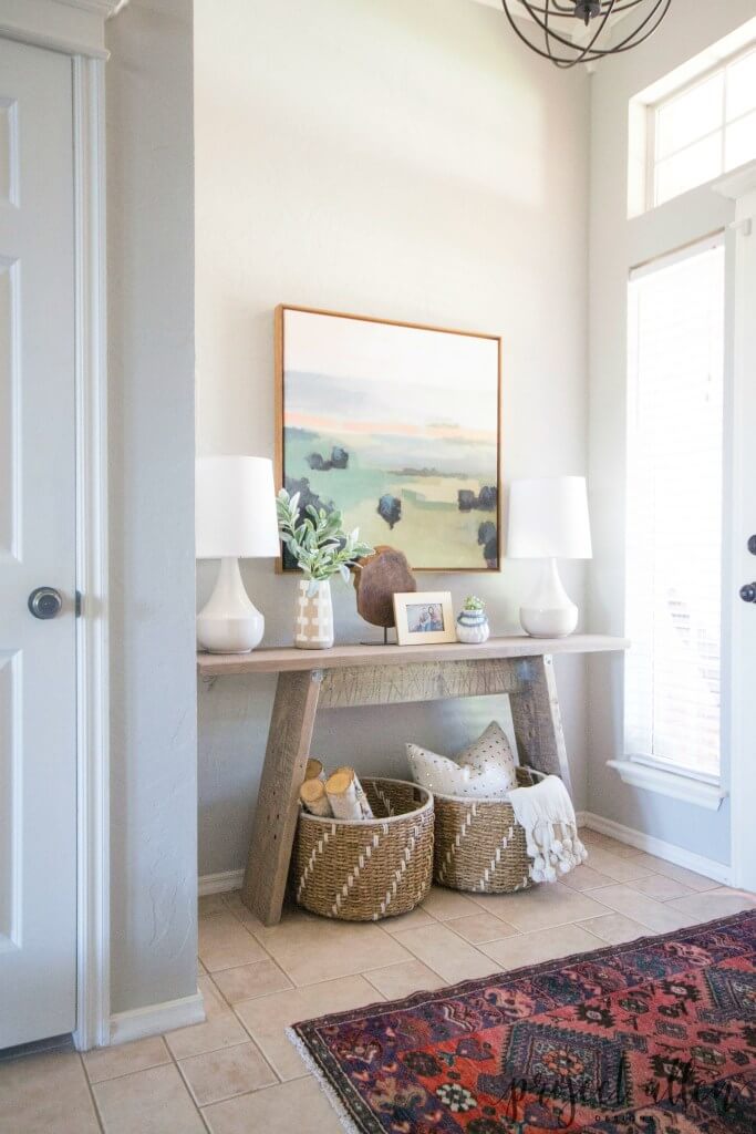 Modern Beachy and Rustic Entryway