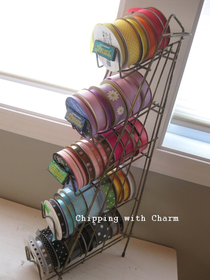 Wire Rack Ribbon Organizer Tower