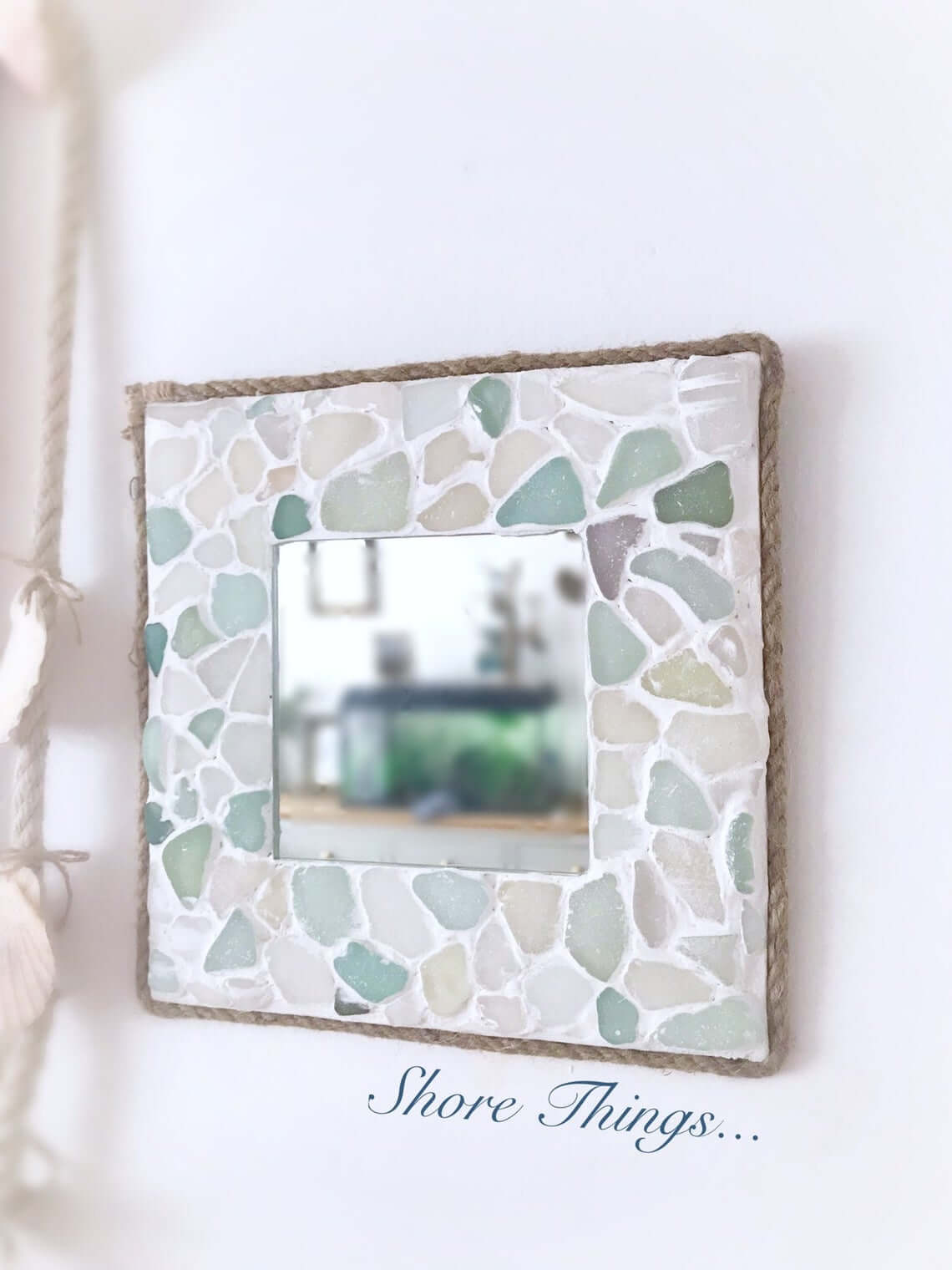 Island Sea Glass Picture Frame Mirror