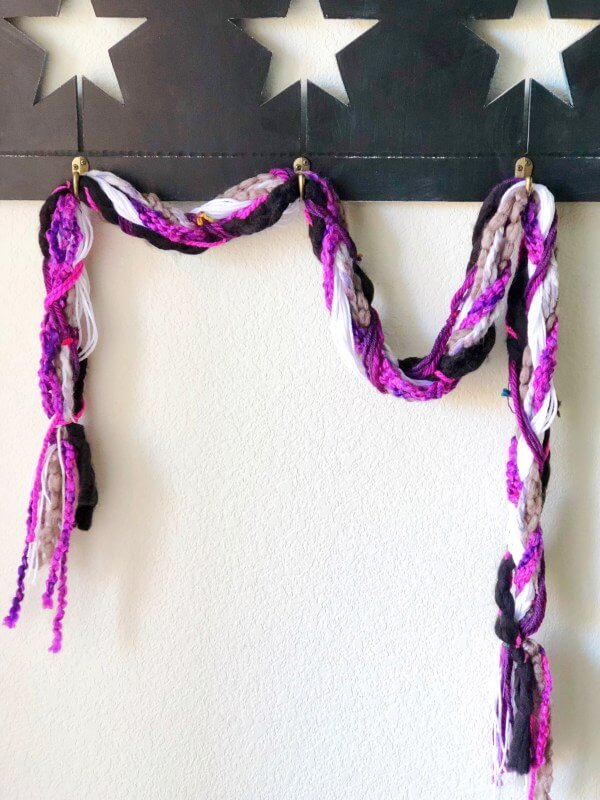 Purple, Pink, and Plenty of Yarn Garland