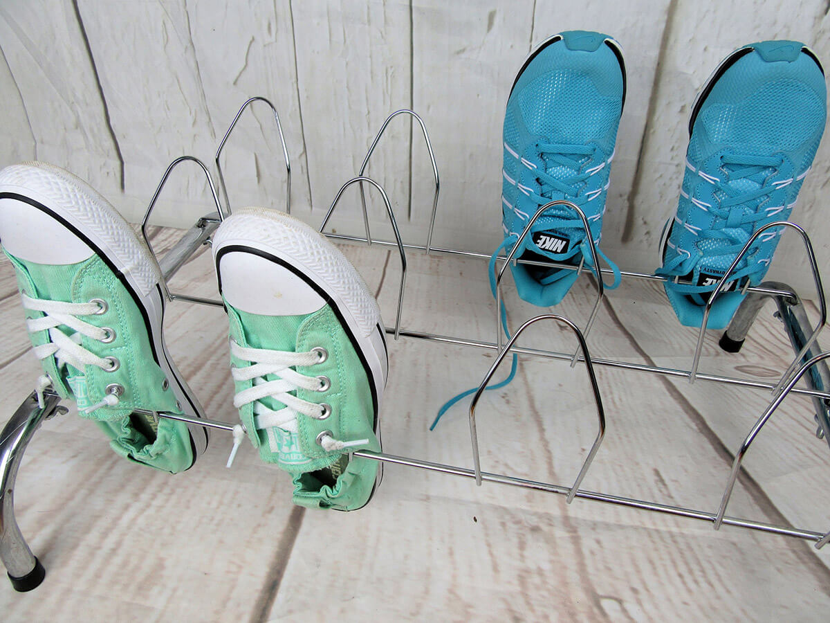 19 idee intelligenti per riporre le scarpe all'ingresso per fermare il disordine Portascarpe singoli in piedi con filo