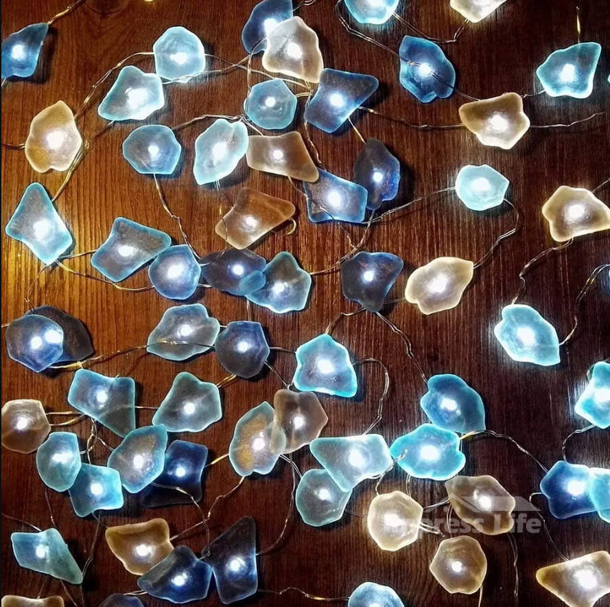 sea glass globe lights