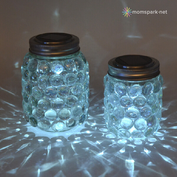Bedazzled Glowing Jar Lights