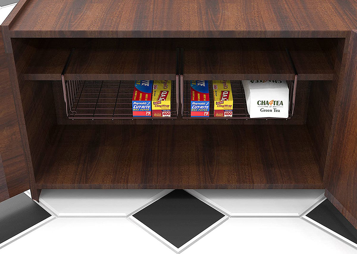 50+ idee di archiviazione Genius per piccoli spazi per far sembrare la tua casa più grande Cestino Sotto Ripiano Design Bronzo