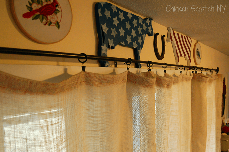 Quick and Easy Burlap Curtains