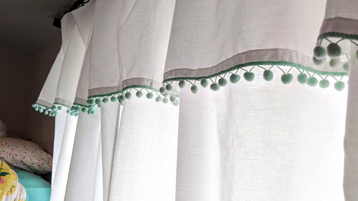 No-Sew Curtains With Built-In Valence