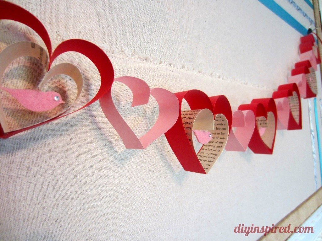 Pretty Paper Heart Cut-Outs and Love Birds