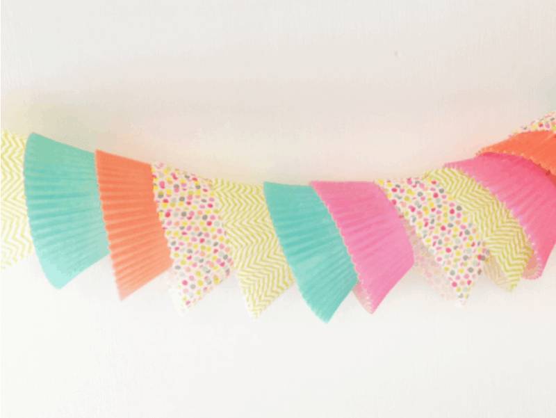 Cupcake Liners Re-imagined as Pretty Paper Garland