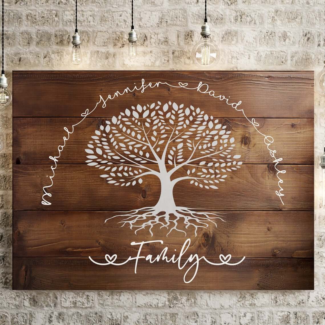 Family Tree Painted on Wood