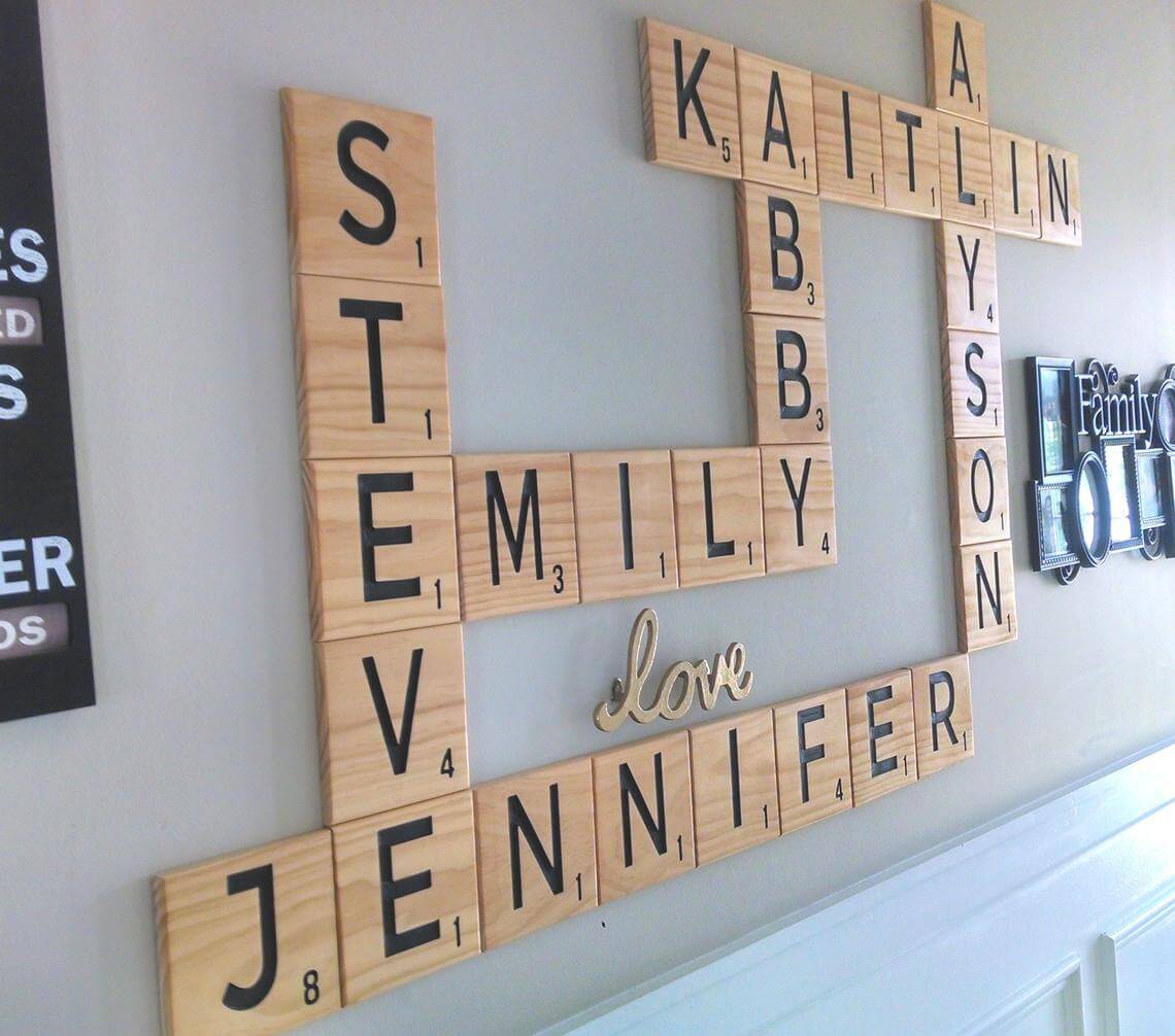 Puzzle Style Family Name Poster